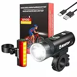 MONTOP StVZO Zugelassen Fahrradlicht Set 100LUX Super Hell LED Fahrradbeleuchtung USB Akku Fahrradlampe, Bike Light INKL.Frontlichter & Rücklicht, für Kinder und Erwachsene