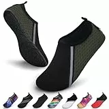 SAGUARO Damen Herren Badeschuhe Wasserschuhe Schwimmschuhe Männer Frauen Barfußschuhe für Strand,Pool,Meer,Wassersport,Surfen,Aqua Cycling,Segeln,Bootfahren,Windsurfen(Olive,44/45 EU)