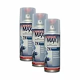 3X Kwasny SprayMax 2K Klarlack Härter Sprühdose Spray 400ml 680061