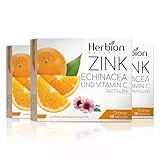 Herbion Naturals Zink, Echinacea & Vitamin C Lutschtabletten mit natürlichem Orangengeschmack, 18 CT, Nahrungsergänzungsmittel, unterstützt das Immunsystem, 3er-Pack