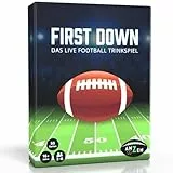First DOWN - Das Live Football Trinkspiel | Kartenspiel | passend zu American Football Spielen der NFL inkl. Super Bowl Mitbringsel für Football-Fans und Männer | Partyspiel