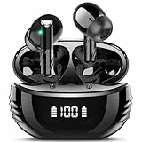 Conyat Bluetooth Kopfhörer, Kopfhörer Kabellos Bluetooth 5.4 mit HD Mikrofon, ENC Call Noise Cancelling Wireless Kopfhörer, 48H Tiefer Bass In Ear Kopfhörer, IP7 Wasserdicht Ohrhörer Schwarz