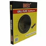 IMEX 3-tlg Grillaufsatz für tragbare Gaskocher Ø32 cm BBQ Grillplatte für Gaskocher - Antihaftbeschichtete Grillfläche Camping - Gaskocher Grillplatte