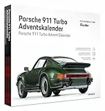FRANZIS 67233 - Porsche 911 Turbo Adventskalender - Modellbausatz im Maßstab 1:43, inkl. Soundmodul und 52-seitigem Begleitbuch