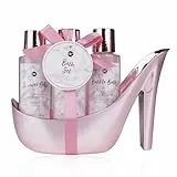 Accentra – Badeset Frauen Geschenkset MARBLE in High Heel – 3-teiliges Pflegeset mit Duschgel, Schaumbad & Bodylotion – Wellness Geschenk Set zum Geburtstag, Valentinstag & Muttertag
