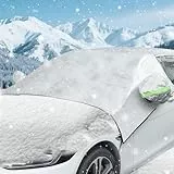 Alaoo Frontscheibenabdeckung Auto Scheibenabdeckung Faltbar Sonnenschutz, Faltbare Abnehmbare, Winter Sommer Windschutzscheibenabdeckung Sonnenschutzfolie (Riemen-Dicker Stil)