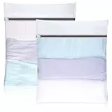 Dntorx 2 Stück Wäschenetz für Waschmaschine, 50 x 60cm Wäschesack Waschmaschine Wäschebeutel Laundry Bag mit Reißverschluss für Hemden Pullover Mäntel Jeans Unterwäsche Babykleidung