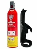 IWH Vertriebs GmbH Premium Feuerlöschspray STOPFIRE Reinold Max Autofeuerlöscher 1 x 750ml wiederverwendbar geeignet für Fettbrände incl. 1 Wandhalter, 32 x 9 x 7 cm
