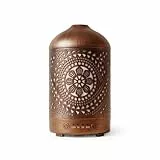 Earnest Living Aroma Diffuser für Ätherische Öle 100 ml - Weißer Keramik Raumduft Duftöl Diffuser - Elektrische Duftlampe, Luftbefeuchter, Nachttischlampe - 7 Lichtfarben, Timer, Abschaltautomatik