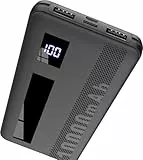 Power Bank, 10000mAh Powerbank Klein Aber Stark, Externe Handyakkus USB C Port, Externer Akku LED Display, USB A Ausgängen und USB C Eingängen, Tragbares Ladegerät für Smartphone, Tablets und mehr