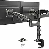 HUANUO Monitor Halterung 2 Monitore für 13-32 Zoll Bildschirm, Gaming Monitorhalterung 2 Monitore Höhenverstellbar mit 9KG Pro Arm, Bildschirmhalterung Neigbar Schwenkbar, VESA 75/100mm