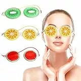 JEYORZY 3 Stück Gel Augenmaske Kühlend, Augen Kühlpads, Augenmaske Kühlend Kühlbrille, Gel Kühlpads, Kalt Warm Kompresse, Kühlbrille für Augenringe Geschwollene Augenermüdung Lindern Migräne (Round)