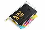 weekview compact extended midyear 25/26 A6+ Classic – Wochenplaner & Personal Organizer Apr 25–Sep 26 | Gummiband, Lesebänder, Sticker, Einstecktasche, Tafelkalender