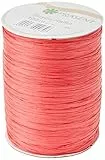 PRÄSENT Rayon Raffia Bastband rot, 100 m Dekoband zum Einpacken von Geschenken, Verzieren & Basteln festlicher Dekos, Schleifenband für besondere Anlässe