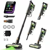 SunSare Akku Staubsauger Kabellos 600W/50000Pa/65Min, Akkustaubsauger mit HD Display, Aromatherapie，Anti Haar Wrap，Ultraleise kabelloser Staubsauger für Tierhaare/Teppiche/Hartböden/Auto