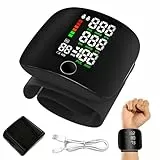 Blood Pressure Monitor, Digital Handgelenk Blutdruckmessgerät mit Lcd-Bildschirm, 99x2 Lesespeicher, Automatische Sprachausgabe, Automatische Blutdruck Messgerät, Verstellbare Handgelenkmanschette