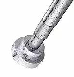 KZGRIT Duschvorhangstange, Edelstahl, ohne Bohren und Rost, rutschfest, verstellbare Spannfederstange, ausziehbare Teleskopstange für Schrank, Badezimmer, Fenster oder Türen (67-90cm)