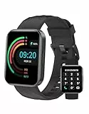 Smartwatch Damen Herren 1.85'' Smartwatch mit Bluetooth Telefonfunktion,Sportuhren Herren mit Schrittzähler Uhr Pulsuhr SpO2,Fitnessuhr Damen mit 110+ Sportmodi,Armbanduhr Kompatibel mit iOS Android