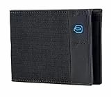 PIQUADRO Herrengeldbörse mit Münzfach, Chevron/Blau, Taglia Unica, Zeitgenössisch