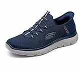 Skechers Summits High Range Herren Sneakers, Navy Mesh Trim, 44 EU