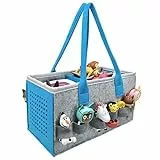 Speziell für die Toniebox entwickelte Tragetasche, tote bag, Zum Transport und Schutz von Tonie Starter Set und Zubehör, fasst 20-30 Tonie-Digitalpuppen（Dunkelblau）