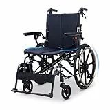 ByteTecpeak M4 Rollstühle mit Selbstantrieb, Rollstuhl Faltbar Leicht mit Doppeltem Sitzpolster, Schockabsorbierenden Vorderrädern, Leichtes Aluminiumgestell, Für Erwachsene