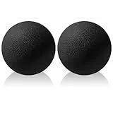 Gemtte 2 Stück Faszienball Klein Set, Massagebälle für Rücken Wirbelsäule Füße Hände, Massage Triggerpunktball für Yoga Myofasziale Entspannung Muskelentspannung (Schwarz)