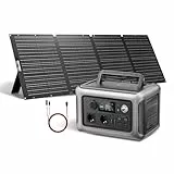 ALLPOWERS Solargenerator R600 mit 200W Solarpanel SP033, 299Wh LiFePO4 Tragbare Powerstation, 600W AC/100W USB-C Ausgang, 1 Std. Schnellladung für Outdoor, Off-Grid, RV, Notfall