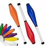 Juggle Dream Trainer Street Jonglierkeulen 3er Set Tolle Trainerkeule - Jonglierset für Anfänger und Fortgeschrittene Jongleure (Blau, Orange, Rot)