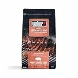 Weber Räucherchips-Mischung für Schwein/BBQ-Zubehör, Natürliche Räucherchips für den Grill, Süßliches Aroma mit mittlerer Rauchintensität, 0,7 kg