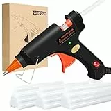 Feuerfest Heißklebepistole mit 30 pcs Klebestick 7mm*130mm Heißklebesticks, Klebepistole für DIY Kleine Handwerk und schnelle Reparaturen in Haus & Büro, Crenova 20W Klein Klebepistolen