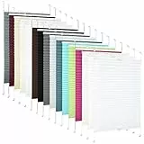 TEXMAXX Plissee Klemmfix in Weiss - Breite x Länge 145 x 130 cm - Plisseerollo ohne Bohren inkl. Zubehör - Sonnenschutz Jalousie für Fenster & Tür (PR145X130-P01)