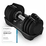 Ironmate - verstellbare Hantel für Zuhause, 1,5 bis 18/24/40 kg Einstellung, Kurzhantel mit Hantelscheiben, 12-16 Gewichtsstufen, platzsparend, rutschfester Griff, Krafttraining, inkl. Ablageschale