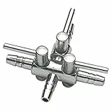 Hobby Aquaristik Metall Lufthähnchen 4/6 I 3-Wege I Praktisches Zubehörteil als Ersatz und für Bastler