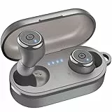 TOZO T10 Kopfhörer Kabellos Bluetooth 5.3 In Ear Bluetooth Kopfhörer mit kabelloses Ladecase, 55 Std. Wiedergabe, App-Steuerung, IPX8 Wasserdicht, Tiefer Bass, ENC Noise Cancelling Kopfhörer - Grau