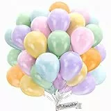BIO Luftballons Geburtstag • [100 Stück] • Macaron Mix • Premium Ballons aus 100% reinem Naturlatex • Heliumballons bunt • aus natürlichen Rohstoffen • Ballongirlande