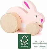 small foot 11047 Schiebetier Hase, aus 100% FSC®-zertifiziertem Holz, fördert die Fantasie und Kreativität, ab 12 Monate