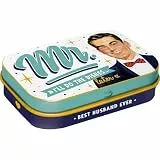 Nostalgic-Art Retro Pillendose, 4 x 6 x 1,6 cm, Mr. I'll Do It Later – Geschenk-Idee für Nostalgie-Fans, mit Pfefferminz-Dragees, Vintage Design