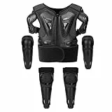 Flkiglm Motorrad Schutz Jacke 5 Bis 12 Jahre 5 Teilig Schutz Für Roller Kinder Mit Knieschützern Ellbogenschützern Und Schutzweste Für Motocross Kinder Für Jedes Terrain Radfahren Skifahren Skaten