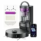 EUREKA E20 Plus Staubsaugroboter mit 8000 Pa Saugkraft und selbstentleerender Station, Anti-Wickel-Funktion, 3D Hindernisvermeidung, 180 Minuten Laufzeit, DuoDetect AI, schwarz