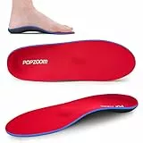 Orthopädische Einlegesohlen, Einlagen Schuhe, Fersensporn Einlagen Plantarfasziitis Einlegesohle, Einlagen Senkspreizfuß, Schuheinlagen Orthopädische für Damen & Herren -rot EU(48-49)