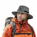 Comhats Wasserdichter Bucket Hat für kleine Köpfe, Outdoor-Hut zum Wandern, Golfen, Safari, Angeln, Wandern - Regenhüte - UPF 50+ Sonnenhut verstellbar, faltbar, Winddicht XXL Grau