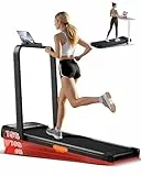 Laufband für Zuhause klappbar 12km/h, Laufband mit Steigung für Zuhause 15%, Walking Pad mit Steigung max. Belastung 136 kg, Abdämpfungssystem