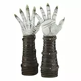 JIAHG Teufel Realistischer Handschuhe Halloween Horror Film Dämon Handschuhe Cosplay Kostüm Geist Dekoration Party Requisiten für Erwachsene Teens (Grau und Schwarz, eine)