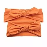 Frcolor Haarband Set Mama und Baby verknotete Stirnband Baby Mädchen Headwrap (Orange)