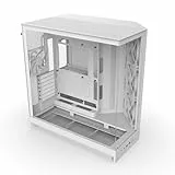 NZXT H9 Flow (2025) – Großes Dual-Kammer ATX Mid-Tower Airflow PC-Gehäuse – Enthält 3 x 140mm & 1 x 120mm Lüfter – 420mm Radiatorunterstützung – Gehärtetes Glas – Back-Connect bereit – Weiß