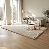 FRIEDO Krabbelmatte Baby I ÖKOTEX Zertifiziert I 160x230cm beige I Extra dick und weiche Spielmatte, Spielteppich I Rutschfester, wasserabweisender Teppich für Wohn und Kinderzimmer I Tatami Matte