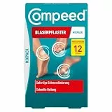 Compeed Blasenpflaster Mixpack - Hydrokolloid-Pflaster in verschiedenen Größen - gegen Blasen an Fersen, Zehen und für kleine Blasen, 12 Pflaster