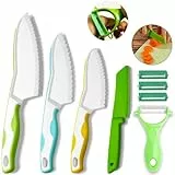 Goodchef Montessori-Kinder-Schälermesser-Set, 8-teilig. Sicher und verlässlich für Kinder ab 2 Jahren – Lern-, Frühförderungs- und Intelligenztrainingsset mit verletzungsfreien Austauschmessern.