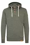 !Solid TripStrip Herren Kapuzenpullover Hoodie Pullover Mit Kapuze Knopfleiste Und Fleece-Innenseite, Größe:L, Farbe:Climb Ivy Melange (8785)
